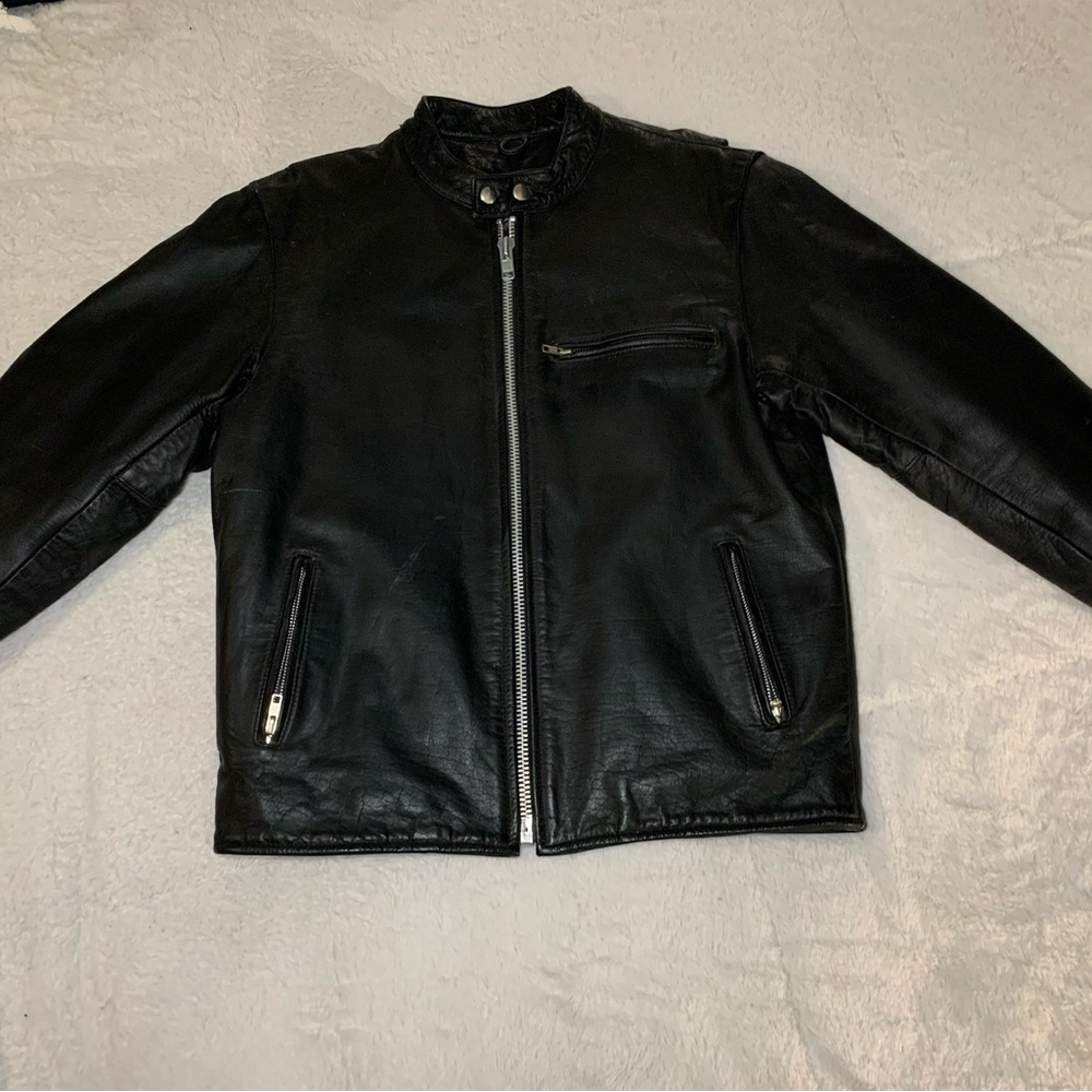 Highway One - black real leather jacket